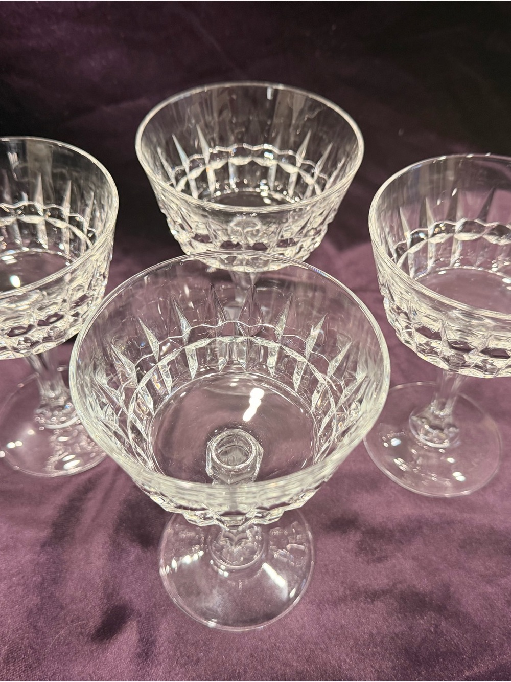 Vintage Cristal D'Arques Durand Chantelle Crystal Champagne Coupe Glass